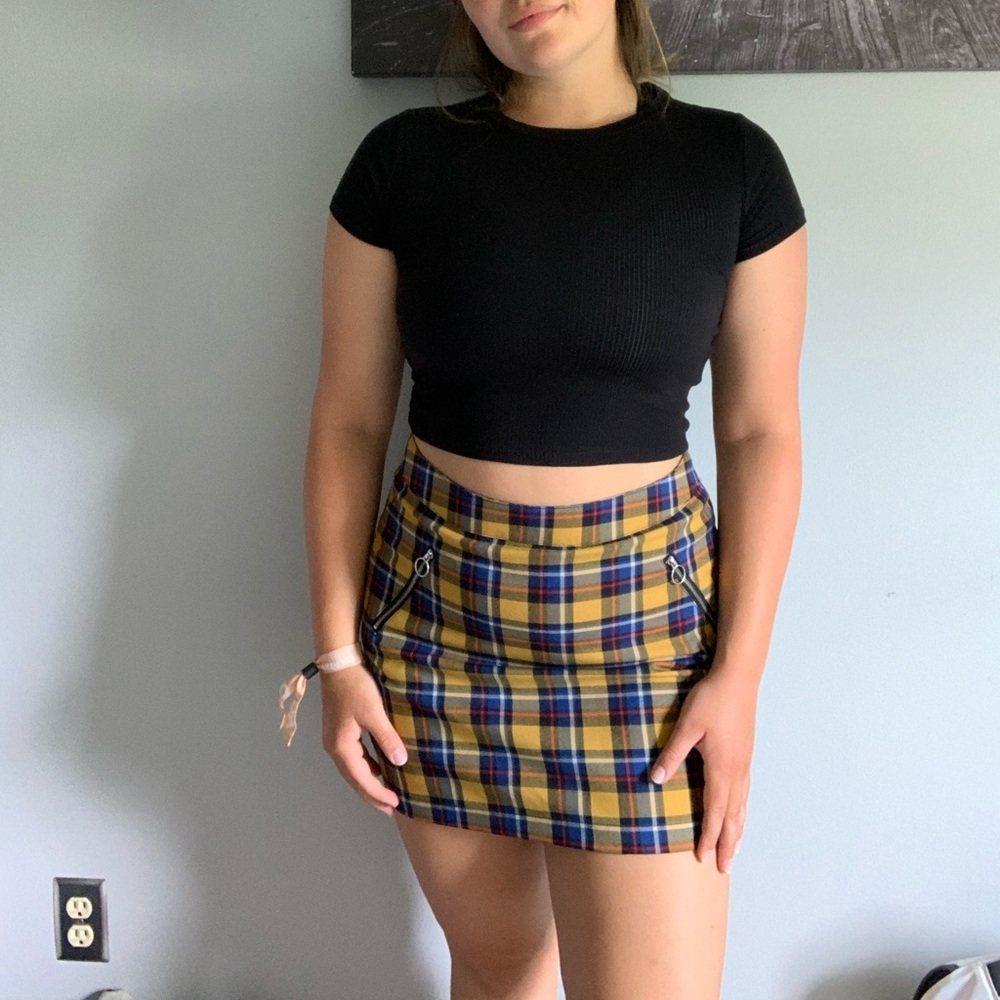 plaid school girl skirt